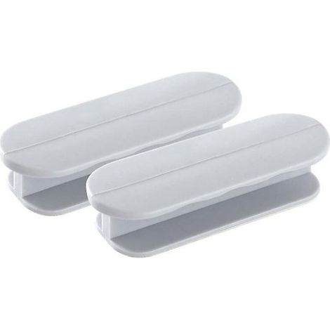 Poignées de fenêtre de balcon sans perçage, gris, pour porte de patio extérieur, meuble et porte vitrée, lot de 2 (1/4)