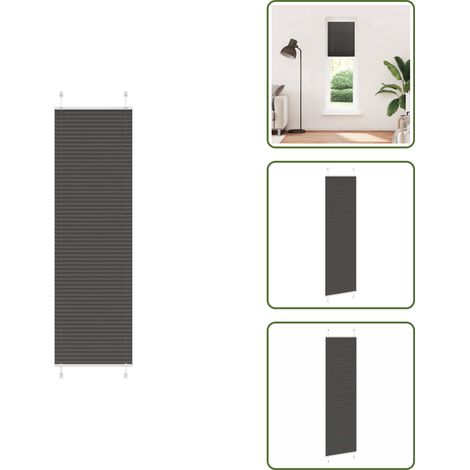 Store plissé noir 65x200 cm largeur du tissu 64,4 cm polyester - Store Plissé - Stores Plissés - Store Plissé De Fenêtre - Plisse Aveugle (1/5)