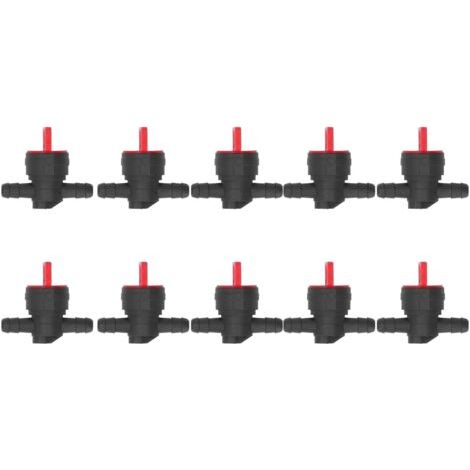 Lot de 10 Vannes D'arrêt de Carburant, Vanne D'arrêt de Carburant en Ligne 1/4 Petit Moteur On Off Robinet de Carburant pour Tracteur Tondeuse à Gazon 494768 5091H 5091K 697947 (1/4)