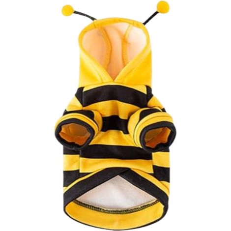 Disfraz de Perros Abejas, Sudadera con Capucha para Mascotas Pequeñas (Navidad)