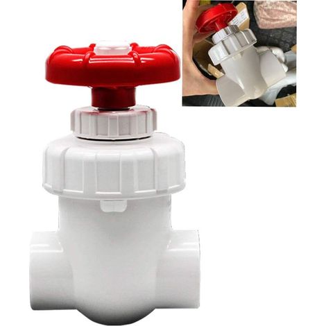1pcs Vanne UPVC, Diamètre 20mm, Réglage Précision Débit, Plastique Résistant, Irrigation Jardin Aquarium