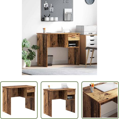 Bureau moderne - Bureau Bois Ancien 90 x 49 x 75 cm Bois d'ingénierie (1/5)