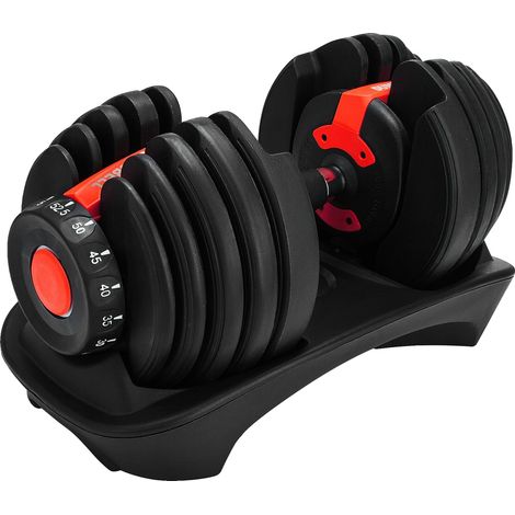 Mancuerna ajustable, rango de peso de 24 kg a 40 kg, diseño duradero, 1 unidad de 24 kg. (1/2)