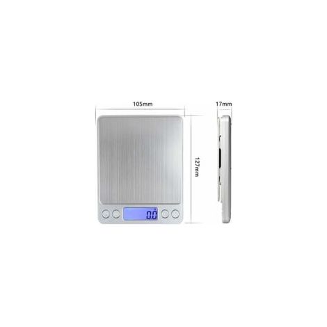 Präzisionswaage (3000 g / 0,1 g), Küchenwaage / Taschenwaage / Schmuckwaage, hochpräzise elektronische Waage, hintergrundbeleuchtetes LCD-Display, Tara- und Stückzahlfunktion – Crezuo