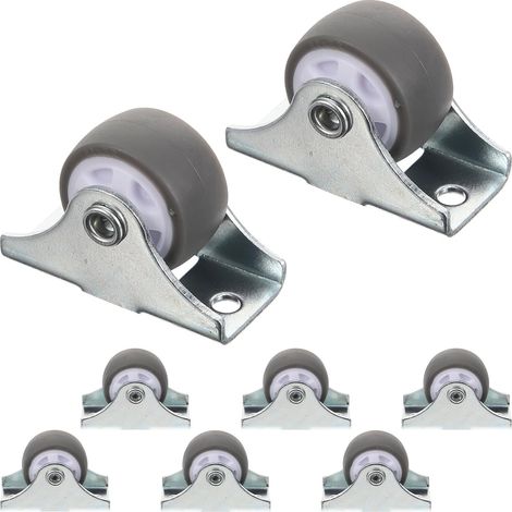 CCYKXARoulette de Tiroir Directionnelle 8 Pièces Tpe Argenté  Usage Domestique, pour Bois et Boîte de Rangement, Résistante à L’usure, Installation Facile (1/5)