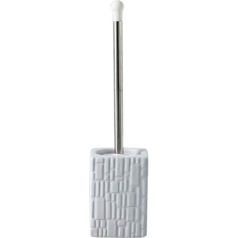 CCYKXA Kreatives Keramik-WC-Bürstenset mit Halter – Gründliche Reinigung – WC-Bürste für effektive Badhygiene – Elegantes, rundes Design in Weiß – Reinigungswerkzeug