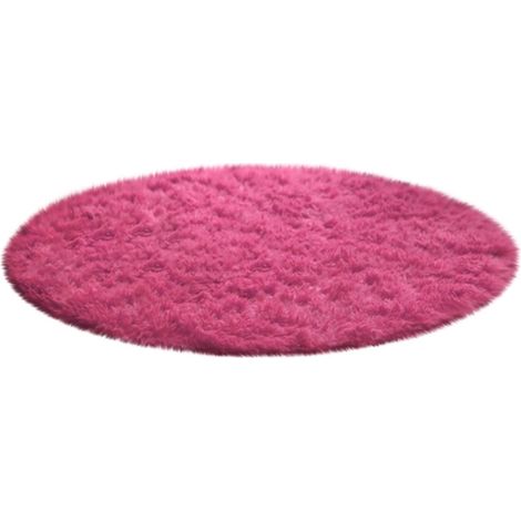 Tapis Rond - Anti-Dérapant - Velours De Corail Et Mousse - Pour Salle De Bain Chambre Salon Yoga - 40 cm (1/5)