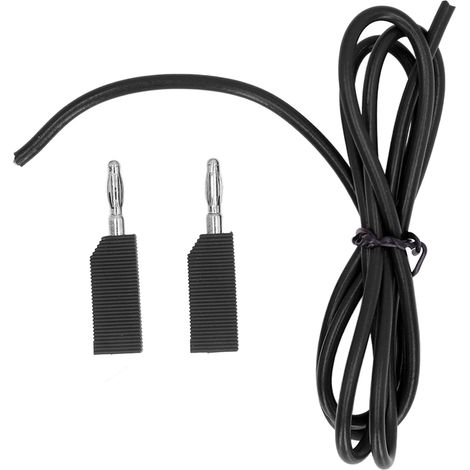 Lot de cordons de test à fiches banane, multimètre électrique universel 30VAC‑60VDC 19A J.70010 4mm noir (1/5)