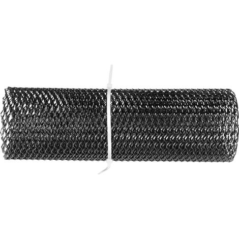 Rejilla central delantera para coche, robusta malla romboidal de aluminio, inserto protector adaptable para modelo universal, color negro. (1/5)