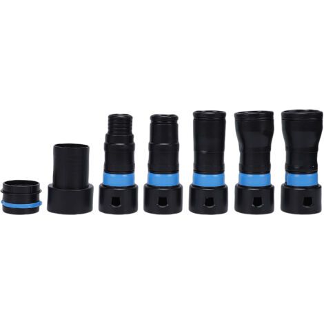 Pair - Kit de 7 adaptateurs pour tuyau d'aspiration de poussière, compatible avec la plupart des outils électroportatifs et ponceuses à bois (1/5)