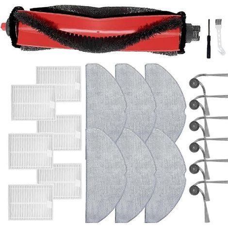 Lot de 21 pièces de rechange pour aspirateur Roborock Q7 M5/ Q7 M5+/ Q7 L5 : brosse latérale principale, filtre HEPA, lingettes de nettoyage. (1/5)
