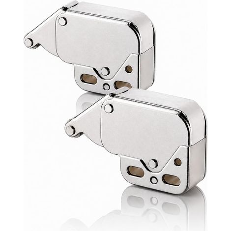 Lot de 2 mécanismes Push Pull standard pour filets d'inspection, loquet à pression 29 x 20 mm, plastique et métal, ouverture sans poignée, portes en plaques de plâtre (1/5)