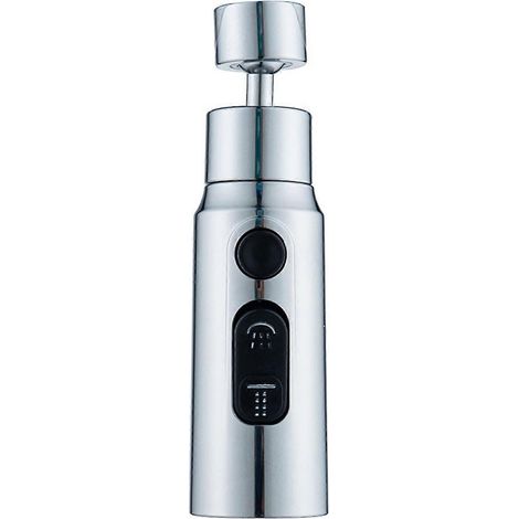 Rallonge de robinet de cuisine avec aérateur, bec anti-éclaboussures, 3 fonctions, accessoires pour robinet de cuisine, rallonge de robinet pivotante à 360°, accessoires pour robinet (1/4)