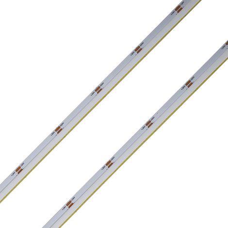 24V Striscia Led COB Illuminazione Laterale 10W/M 100lm/W CRI Ra93 Angolo 180 Dimmerabile IP20 Sezione Taglio 33.3mm, Disponibili 3000K 4000K 6500K MS1268 (Bianco Freddo 6500K)