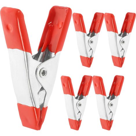 Pince bois 5 pièces métal rouge, pour menuiserie et maquette (1/5)