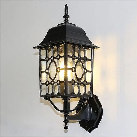 Beliebte Retro-Applikation Da Parete Per Esterni Luce Favorevole Europa Villa Del Riparo Della Lampada Impermeabile Ester (Schwarz)