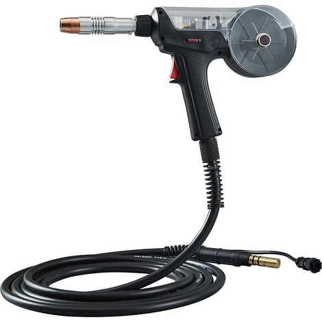 Pistolet à Bobine avec Câble 6 m 200 A Compatible avec Soudeuses MIG Hobart lronMan 240, Adapté pour Fils de Soudage Fourrés, Solides, Aluminium 0,76 mm 0,89 mm, Diverses Tâches de Soudage (1/5)
