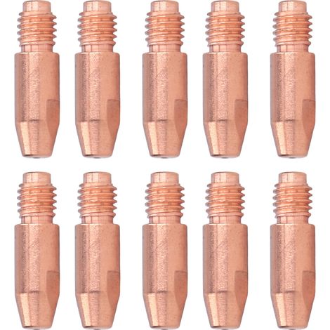 10 Pièces Embouts de Contact en Cuivre pour Soudure, Kit Accessoires 1.6x30mm 36KD