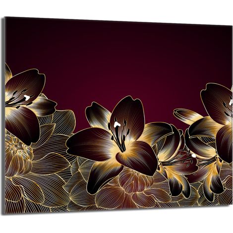 Glasschutzplatte für den Herd 60x52 Orchidea (1/5)