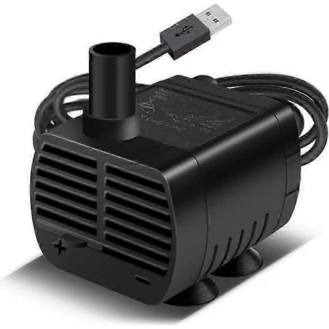 Pompe à eau USB silencieuse, pompe à eau sans balais, compatible avec les fontaines pour animaux, les fontaines de rocaille, les aquariums et les pompes submersibles. (1/5)