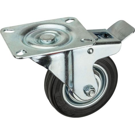 Gumové otočné koliesko 100 mm, do 70 kg (1/4)