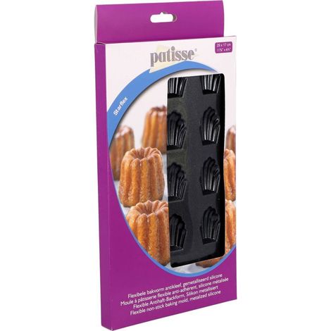 Stampo Patisse Mini Madeleine 15 contenitori 29x17 cm nero/silicone (1/4)