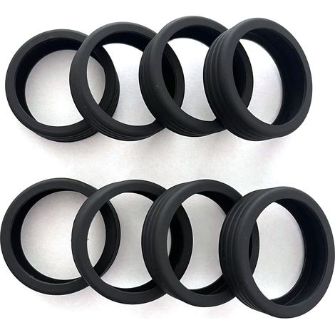 Lot de 8 housses de protection pour roulettes de valise cabine, en silicone, pour une réduction silencieuse du bruit. (1/5)