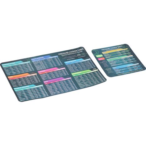 Plaque de cuisson magnétique, temps de cuisson, proportions de liquide, guide de référence rapide, accessoires pour autocuiseur (1/5)