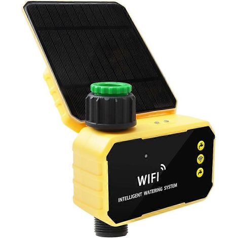 Solarbetriebener Bewässerungscomputer mit WLAN-Funktion und intelligenter App für automatische und präzise Steuerung. Praktisches Gartengerät für den Außenbereich. (1/5)