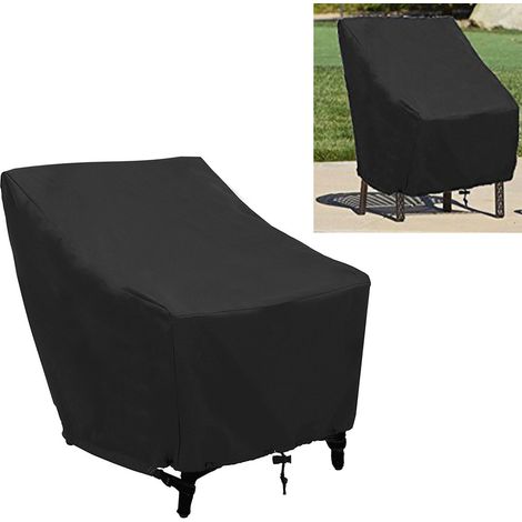 Housse de chaise de jardin imperméable en tissu Oxford 210D, idéale pour protéger votre mobilier de jardin des intempéries. (1/3)