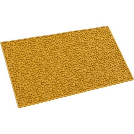 Barmatte aus PVC, rutschfest, isoliert, spülmaschinenfest, hitzebeständig, geruchsneutral, für Cafés und Zuhause, gelb (1/5)