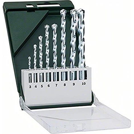 Bosch Home And Garden 2609255462 Set 8 Punte Pietra, 3, 4, 5, 6, 7, 8, 9, 10 Mm, 8 Pezzi (1/4)