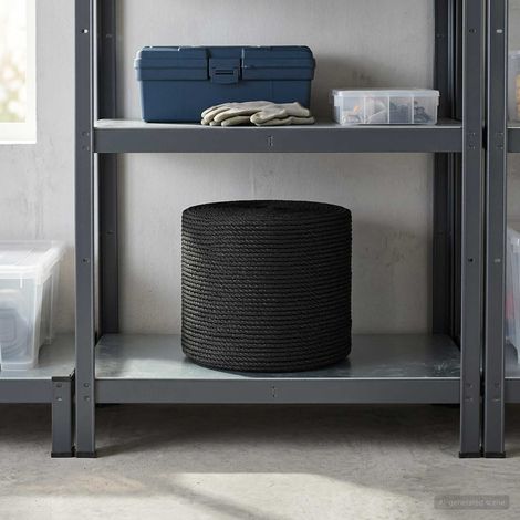 vidaXL Spago in juta 4 mm Nero 100% juta Tossa