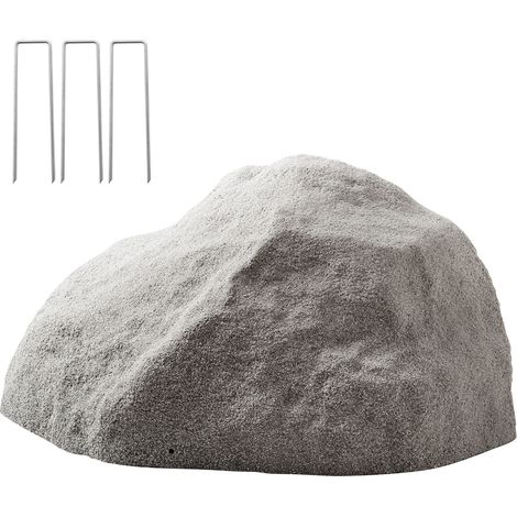 VEVOR Faux Rocher pour Jardin, Couverture Decorative en Roche Artificielle, Aspect Realiste, Fausse Pierre Creuse pour Cacher Pompe de Puits, Decoration Jardin, Paysage Exterieur, Gris Fonce, Taille M (1/5)