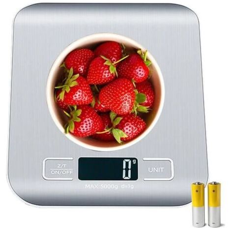 Balance alimentaire 33 LB, 5 unités avec affichage LCD pour la cuisson-cuisson, acier inoxydable et verre trempé