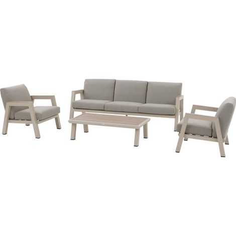 Gartenmöbel Axiome Lehm 5-Sitzer aus Aluminium-Texalin und Olefin - Hespéride