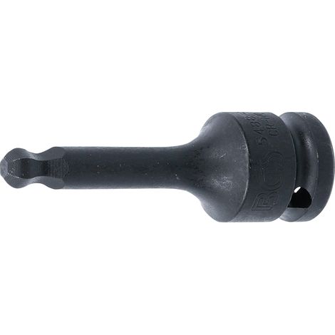 BGS Kraft-Bit-Einsatz Länge 75 mm Antrieb Innenvierkant 12,5 mm (1/2") Innensechskant mit Kugelkopf 8 mm - 5488-8 (1/2)