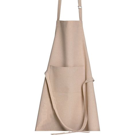 Tablier de cuisine ajustable avec poche en coton recyclé Naturel 85 x 72 cm - PANGIVO