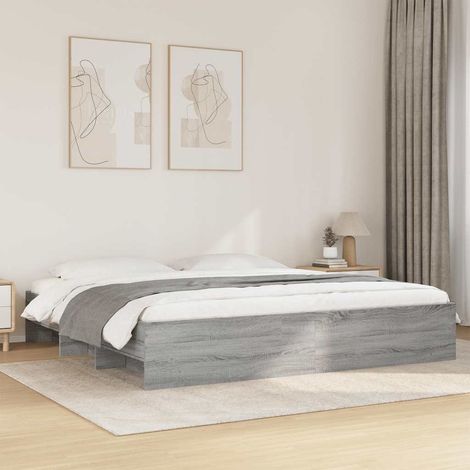 vidaXL Estructura de cama sin colchón gris Sonoma 180x200 cm (1/5)