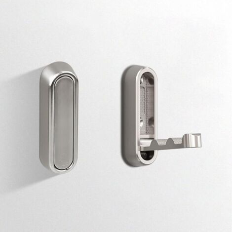 Foldable Bathroom Wall Hooks, Coats, Robes, Purses, Storage Solution for Bathroom, Closet, Entryway, Pool and Kitchen (2, Brushed Nickel) (1/5)