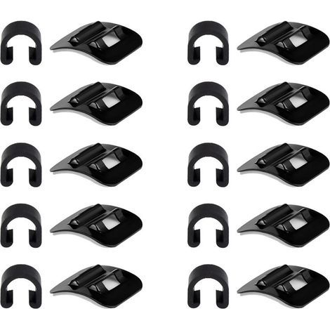 10 Bicycle Cable Loops, Bicycle Cable Guide Clips, Bicycle Brake Wire Clips, Mountain Road Bike Frame C Loop Adapters, for Most Bicycles (1/5)