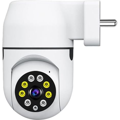 2K Caméra Surveillance WiFi Intérieure, 3MP Caméra de Surveillance Intérieure sans Fil, 360 Degrés PTZ Caméra Plug & Play, Détection Humaine/Mouvement Caméra IP WiFi