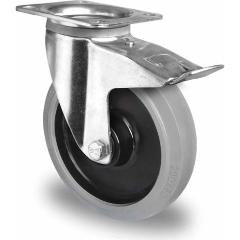 CASCOO Lenkrolle mit Totalfeststeller ø 200 mm Serie R4E2 Doppelkugellager
