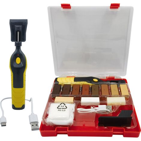 Kit d'outils de réparation de sol rechargeables, kit de réparation de trous et rayures, cire pour sols, outil de beauté pour les joints en stock ([Modèle rechargeable] Kit d'outils de réparation de pl (1/5)