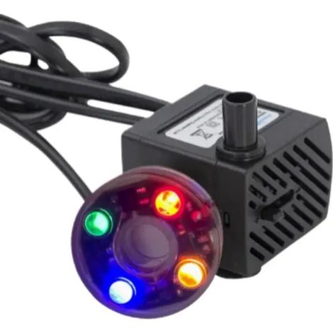 Pompe à eau/fontaine lumineuse LED 3W/5W pour aquarium, jardin de rocaille, décoration, pompe à air 220V (1/5)