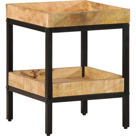 Maison Exclusive - Beistelltisch mit Regal Braun 35 x 35 x 45 cm