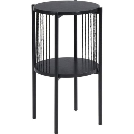 Tavolo Salotto Moderno Metallo Nero Design Manila 35x35x65 cm (1/5)