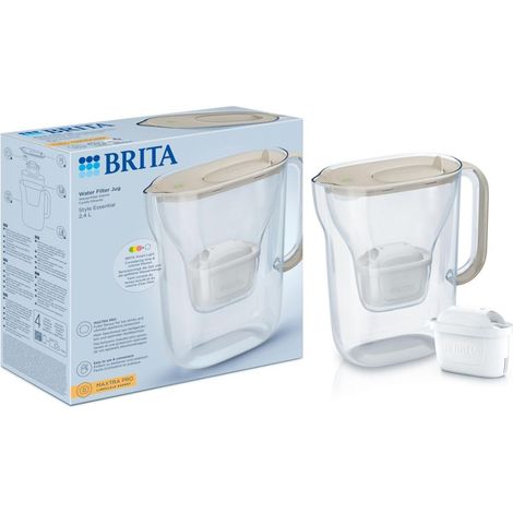 Carafe filtrante BRITA Style Essential Sable + cartouche filtrante MAXTRA PRO 1057794 (1/5)
