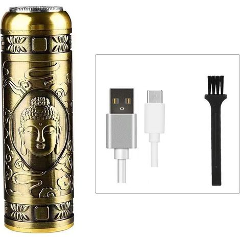 Tondeuse à barbe électrique homme, acier inoxydable, rechargeable, portable, coupe-moustache et barbe, pour maison et voyage (1/5)