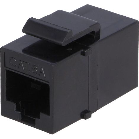 RJ45 femelle X2 Cat.6a - Noir